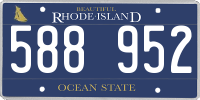 RI license plate 588952