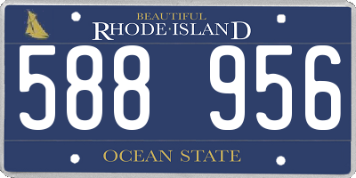 RI license plate 588956