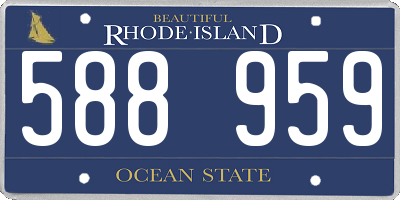 RI license plate 588959