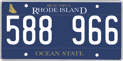 RI license plate 588966