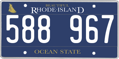 RI license plate 588967