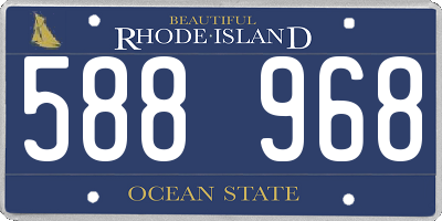 RI license plate 588968