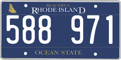 RI license plate 588971