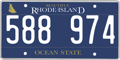RI license plate 588974