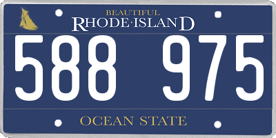 RI license plate 588975