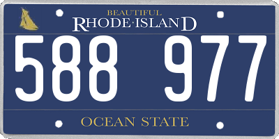 RI license plate 588977