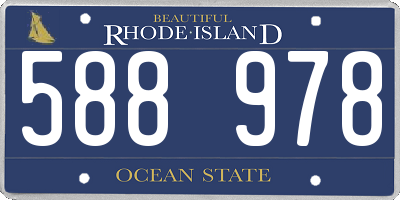 RI license plate 588978