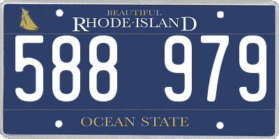 RI license plate 588979