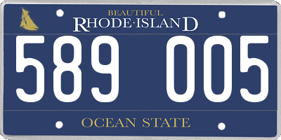 RI license plate 589005
