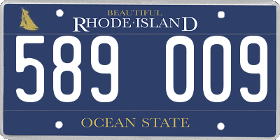 RI license plate 589009