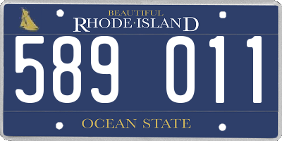 RI license plate 589011