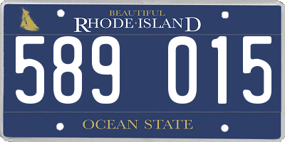 RI license plate 589015