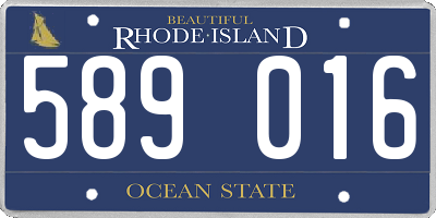 RI license plate 589016