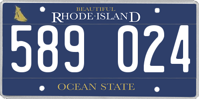 RI license plate 589024
