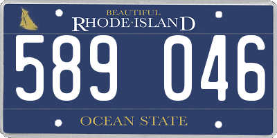 RI license plate 589046