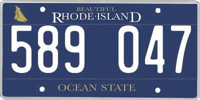 RI license plate 589047