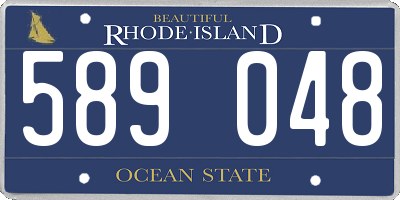 RI license plate 589048