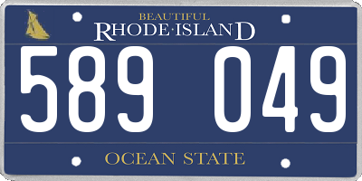 RI license plate 589049