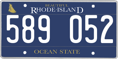 RI license plate 589052