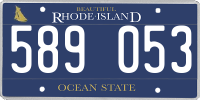 RI license plate 589053