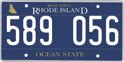 RI license plate 589056