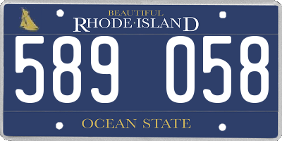 RI license plate 589058