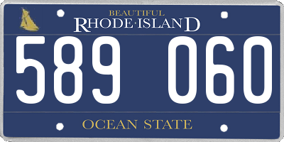 RI license plate 589060