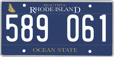RI license plate 589061