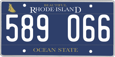 RI license plate 589066