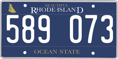 RI license plate 589073