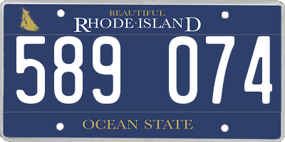 RI license plate 589074
