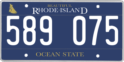 RI license plate 589075
