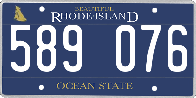 RI license plate 589076