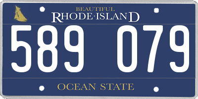 RI license plate 589079