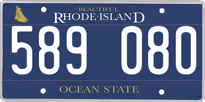 RI license plate 589080