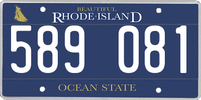 RI license plate 589081