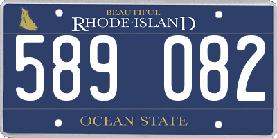 RI license plate 589082