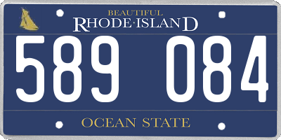 RI license plate 589084