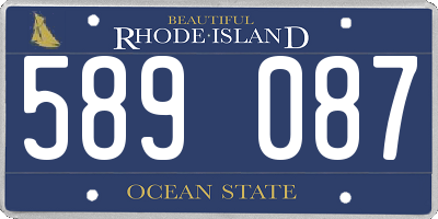 RI license plate 589087