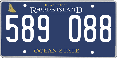 RI license plate 589088