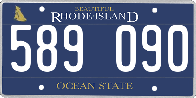RI license plate 589090