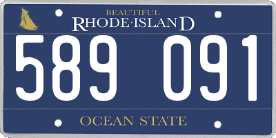 RI license plate 589091