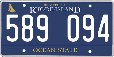 RI license plate 589094