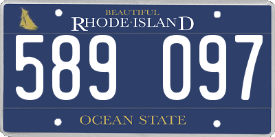 RI license plate 589097