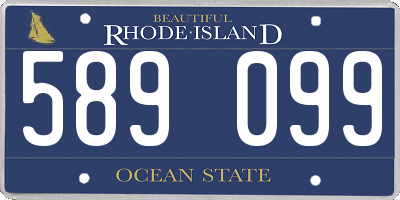 RI license plate 589099