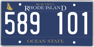 RI license plate 589101