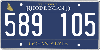 RI license plate 589105