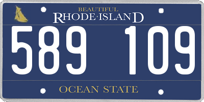 RI license plate 589109