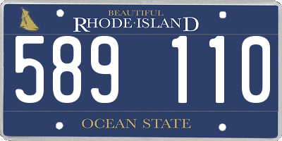 RI license plate 589110