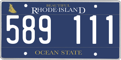 RI license plate 589111